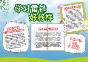 学雷锋好榜样宣传手抄报图片素材