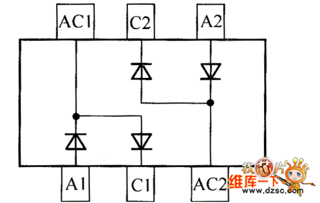 晶体二极管BAV99DW内部电路图