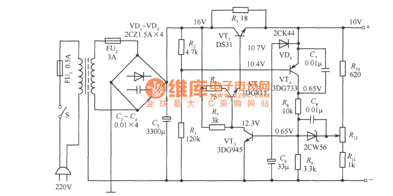 稳压电源电路图