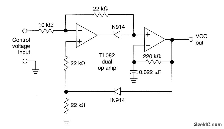 简单tlo82压控振荡器 