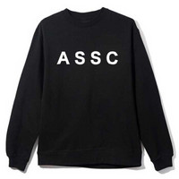 ANTI SOCIAL SOCIAL CLUB ASSC 中性款黑色印花圆领卫衣 ASSW362-XXL