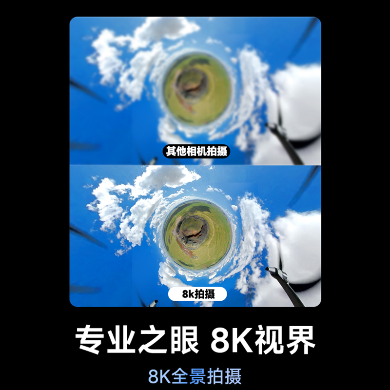 全景时光PanoX V3 360度全景运动相机8K超清防抖摩托车骑行摄像机