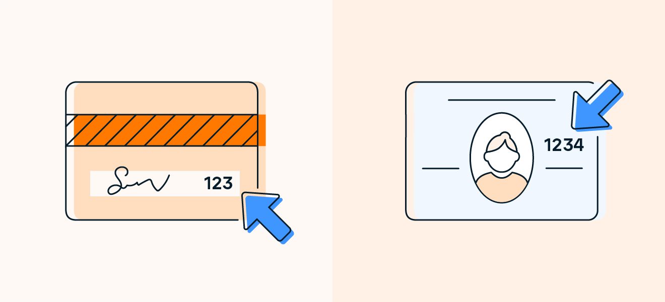 The CVV number can be found on the front or the back of a card