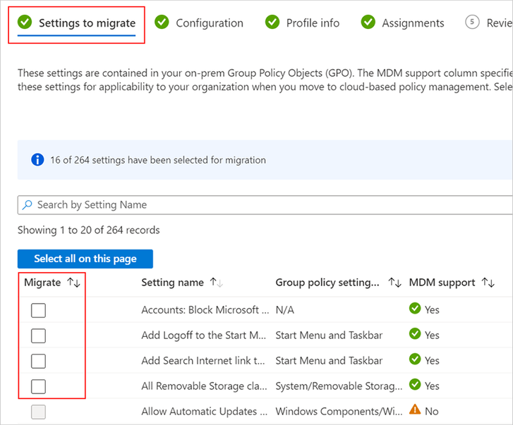 Screenshot of the option to migrate settings under the Setting to migrate menu.png