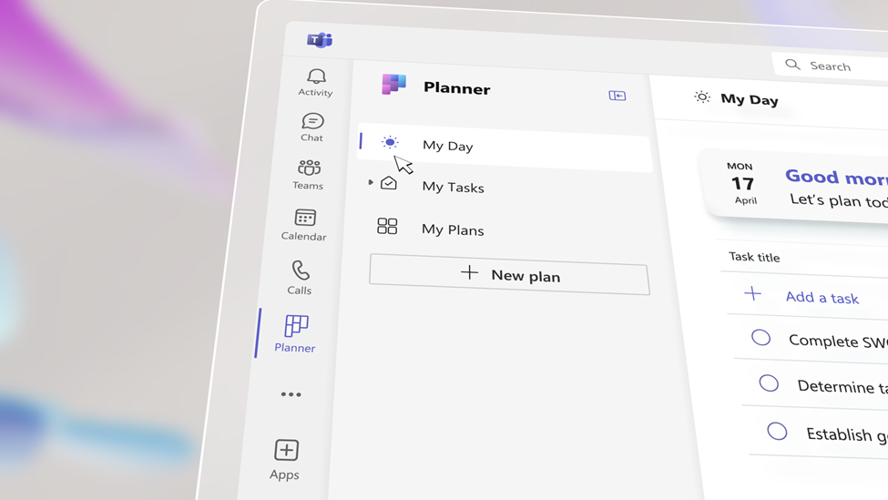 An image showing the new Planner experience on Teams desktop