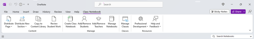 OneNote Class Notebook toolbar.png