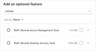 Adding RSAT as an optional feature in Windows 11