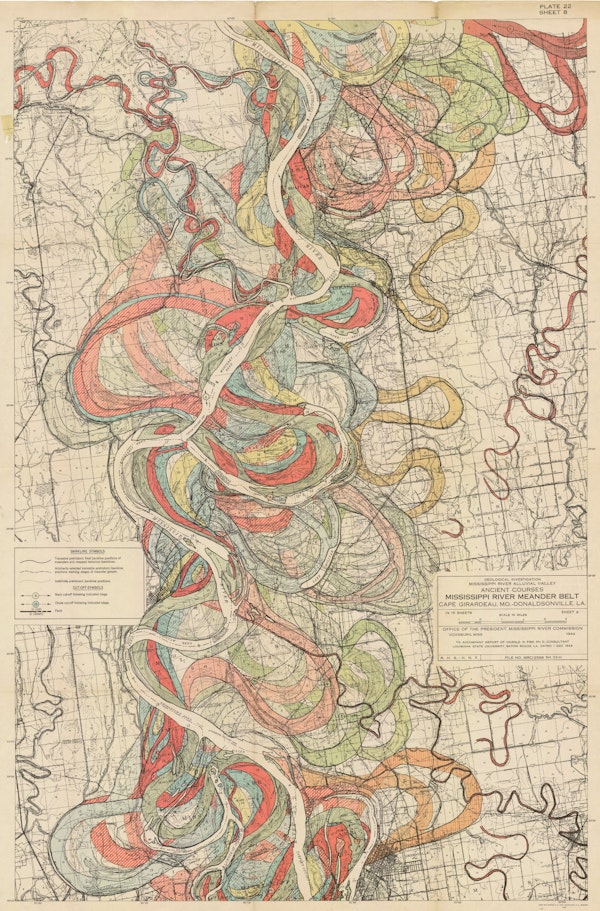 harold fisk mississippi river map