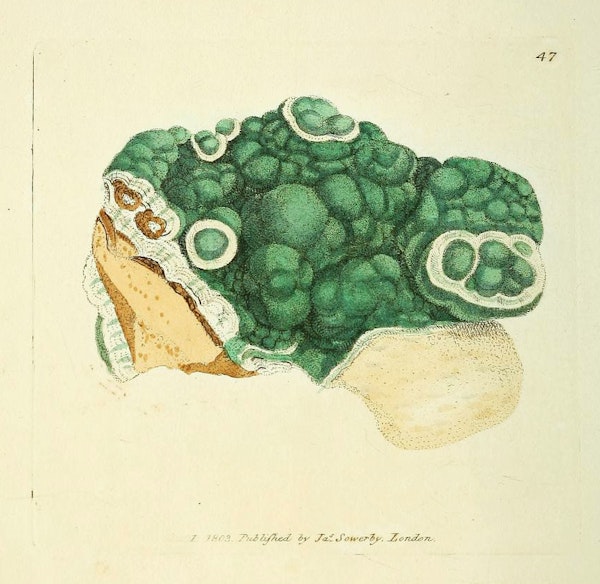 Illustration of minerals by Sowerby