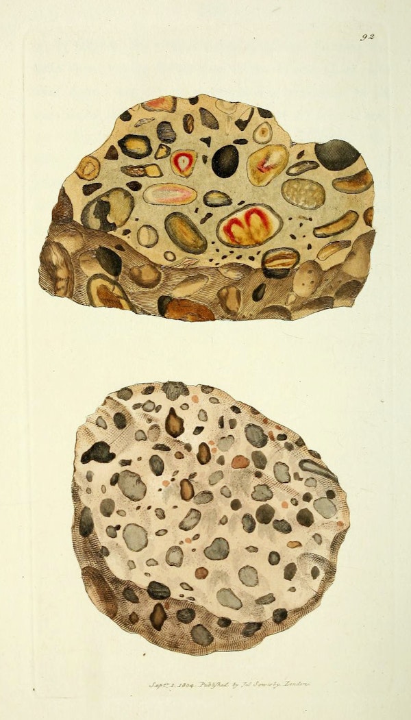 Illustration of minerals by Sowerby