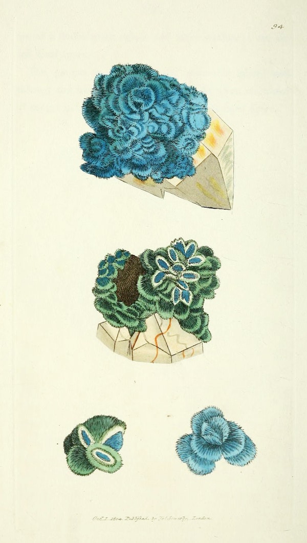 Illustration of minerals by Sowerby