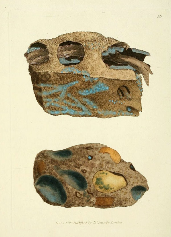 Illustration of minerals by Sowerby