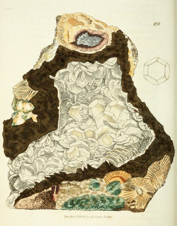 Illustration of minerals by Sowerby