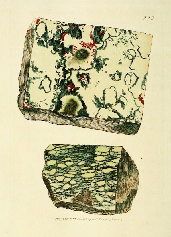 Illustration of minerals by Sowerby