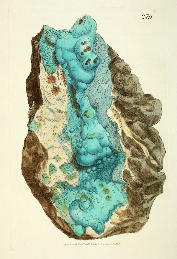 Illustration of minerals by Sowerby