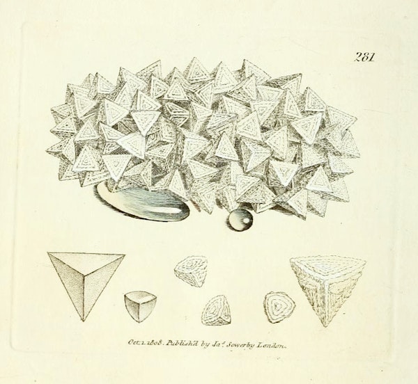 Illustration of minerals by Sowerby