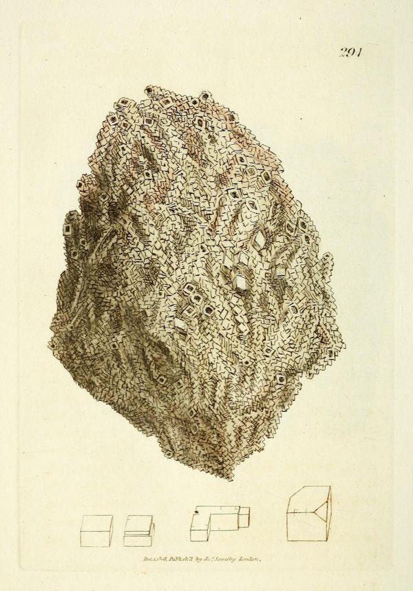 Illustration of minerals by Sowerby