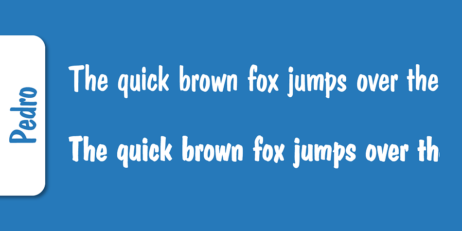 Pedro Pro font family example.