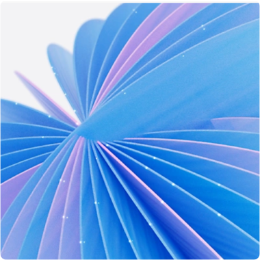 An app icon with a blue and purple background.