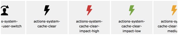 Subset of icons from the TYPO3 backend