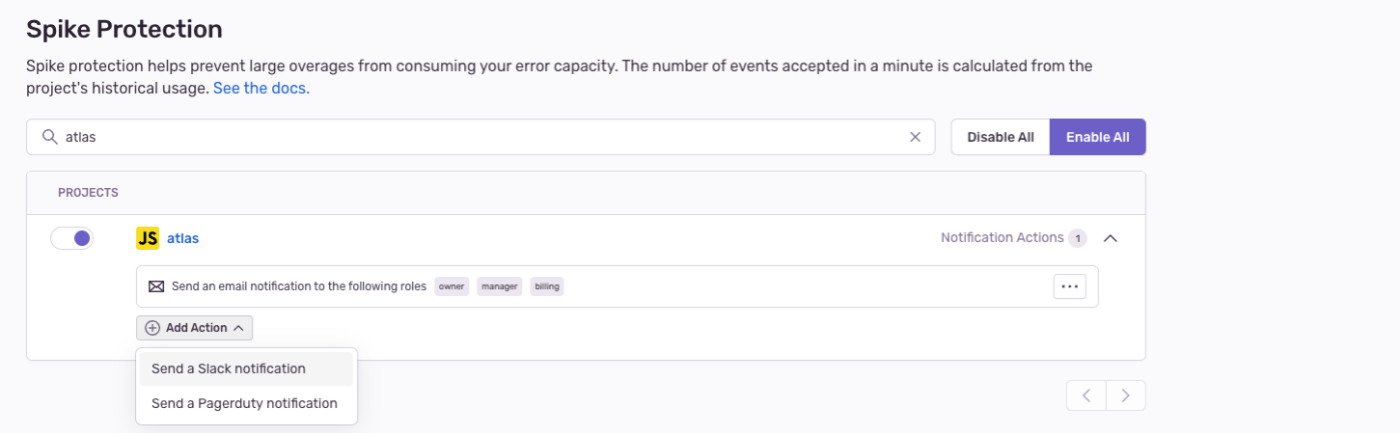 spike-protection-notification-slack-pagerduty