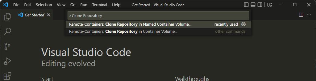 clone in container volume