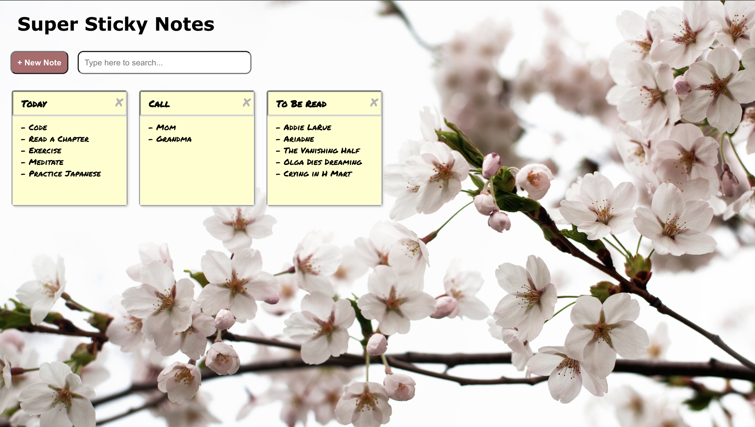 Sticky Notes App