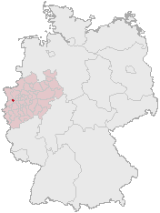 Lage der kreisfreien Stadt Krefeld in Deutschland