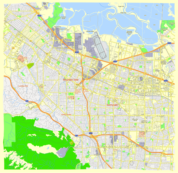 File:Mountain View California US street map.svg