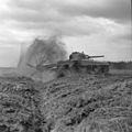 Sherman crab flail tank under test, 27 April 1944.