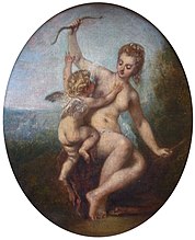 L'Amour désarmé by Antoine Watteau (18th century).