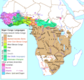 Map of the distribution of Niger-Congo languages