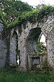 Surviving window and reader's pulpit of the refectory