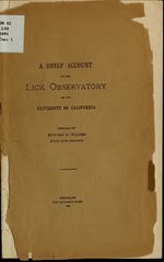 Thumbnail for File:A brief account of the Lick observatory of the University of California (IA briefaccountofli00hold).pdf