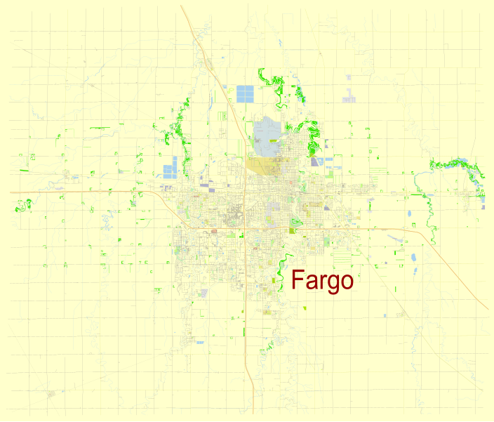 File:Fargo North Dakota US street map.svg