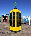 Telephone booth in Flugplatz Peenemünde, Usedom, Mecklenburg-Vorpommern