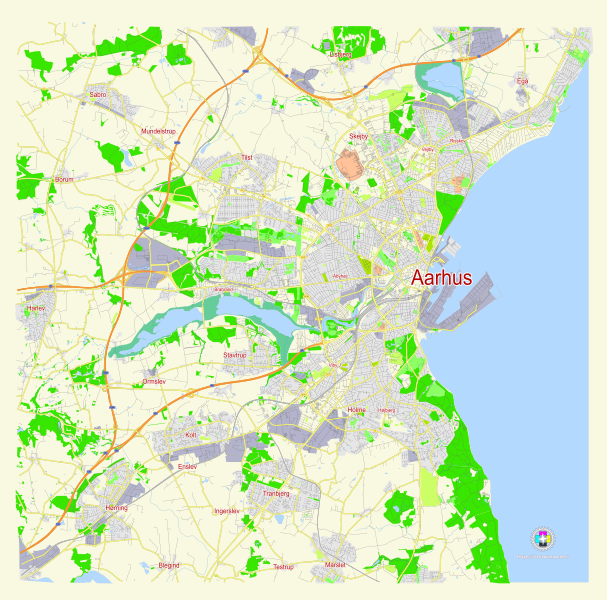 File:Aarhus Denmark Street Map vector svg free.svg