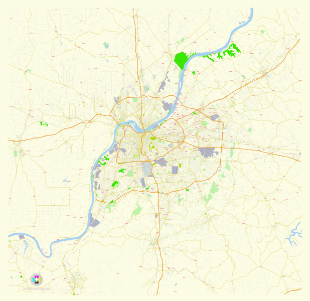 File:Louisville Kentucky US street map.svg