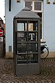 German telephone box in grey