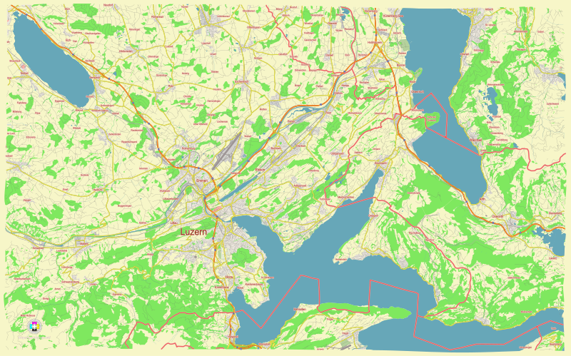 File:Luzern Switzerland street map.svg