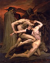 Dante And Virgil In Hell by William-Adolphe Bouguereau (1850).