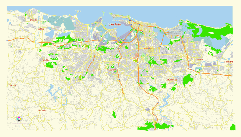 File:San Juan Puerto Rico street map.svg