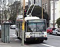 San Francisco Muni ETI trolleybus in downtown area