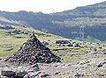 Cairn at Fuglafjørður, Färöer.