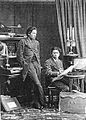 A. P. Chekhov (left) with his brother Nikolay Chekhov, an artist (right), 1882