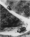 Two M4 on Burma road, 1945