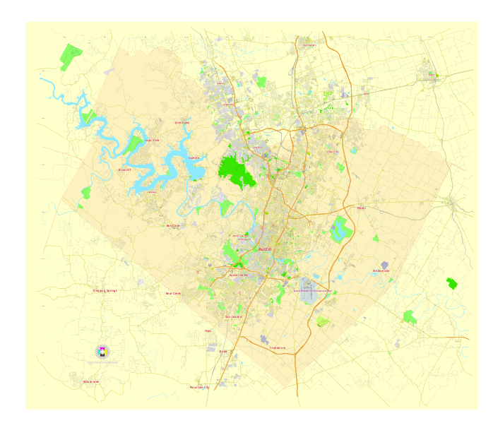 File:Austin Texas US street map.svg