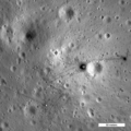 Low orbit view of Apollo 16 landing site. Photo taken by LRO in 2012