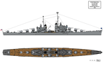 Thumbnail for File:U.S. Navy CL-154-class cruiser design Sep 1945.png