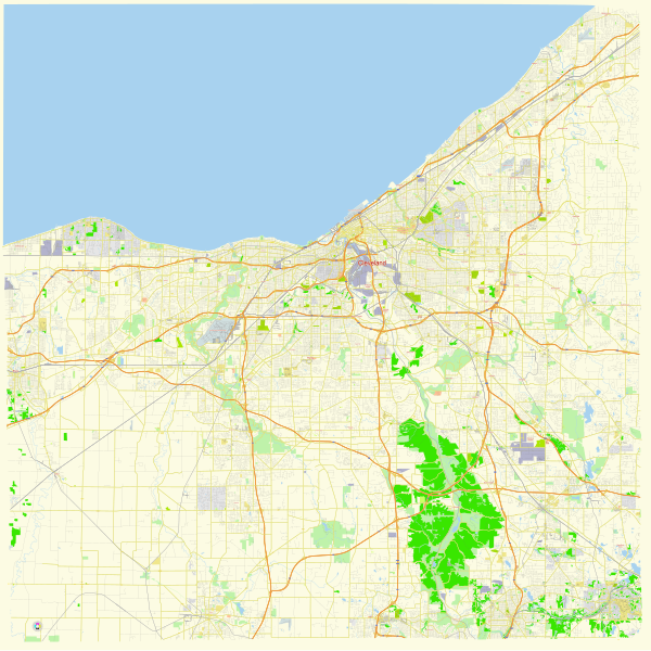 File:Cleveland Ohio US street map.svg